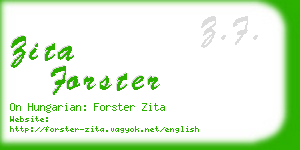 zita forster business card